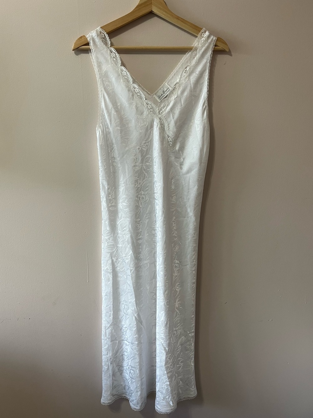 Elegant White Lace-Trim Slip